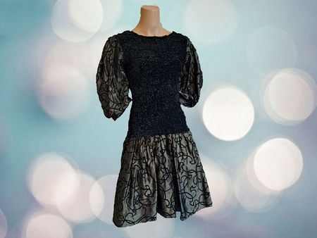 Vintage Cocktailkleid Samt dehnbar  ChouChou M/L