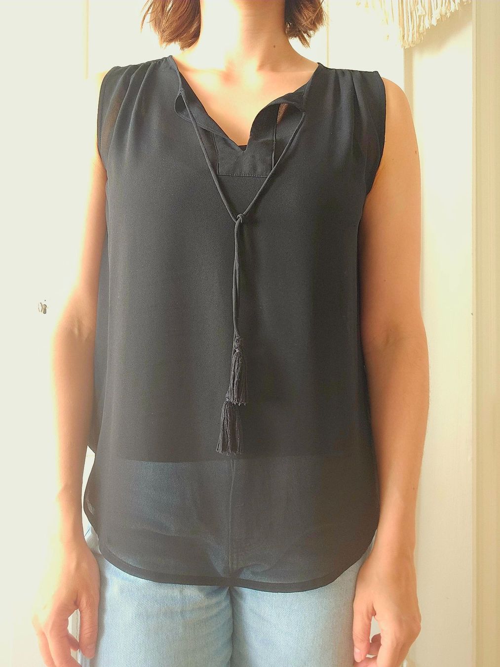 H&M Tops: Schwarzes Sommer-Top Gr. 34 – Gebraucht aus Zürich von anna_r26m
