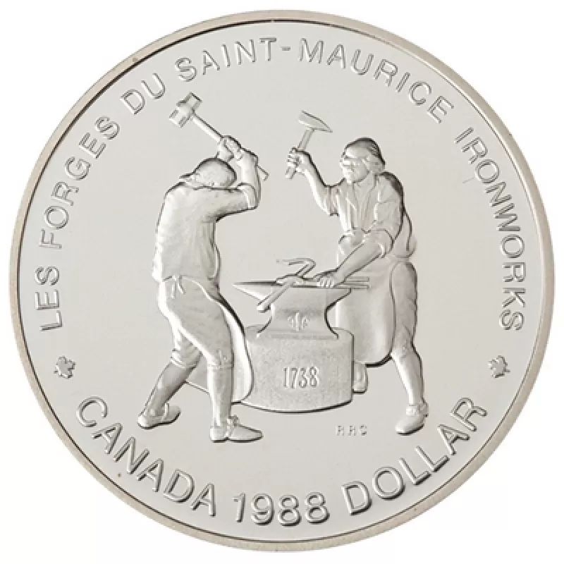 Tutti le monete: Canada 1 dollar 1988 - ARGENT – Nuovo e nell'imballaggio originale da Les Bois venduto da Ethanniry
