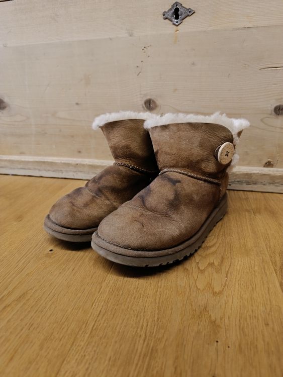 Ugg Damen Uggs Braun Mit Knopf Ugg Mini Bailey Button II Boot