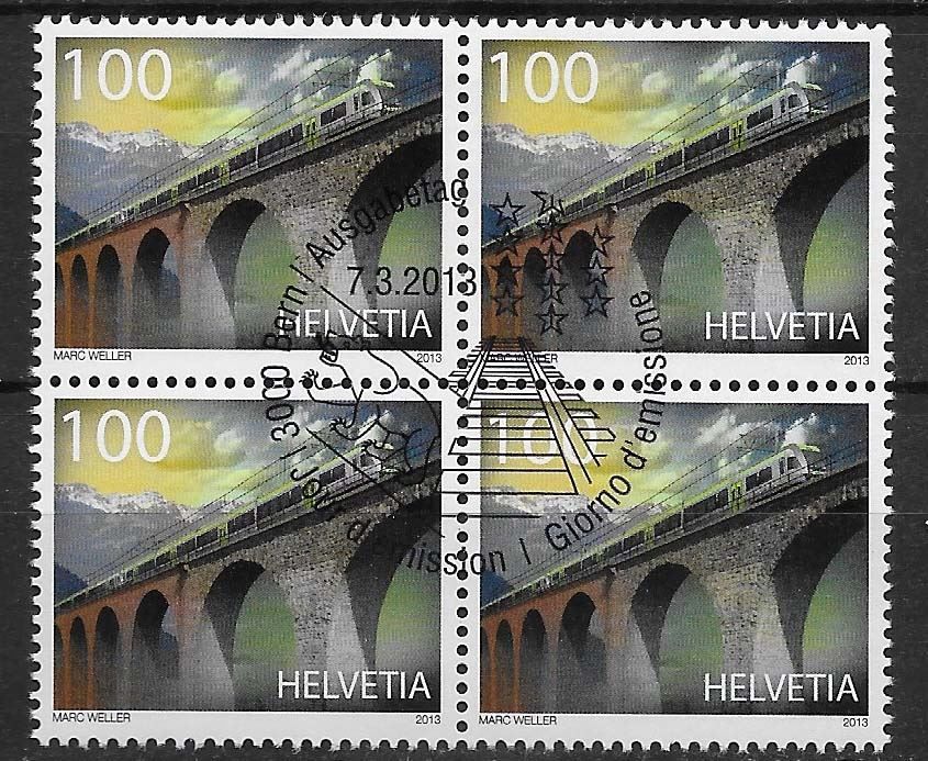 Tutti i francobolli: B1452 - Loetschberg B4 1er jour – Usato da Trélex venduto da Phil_Albert