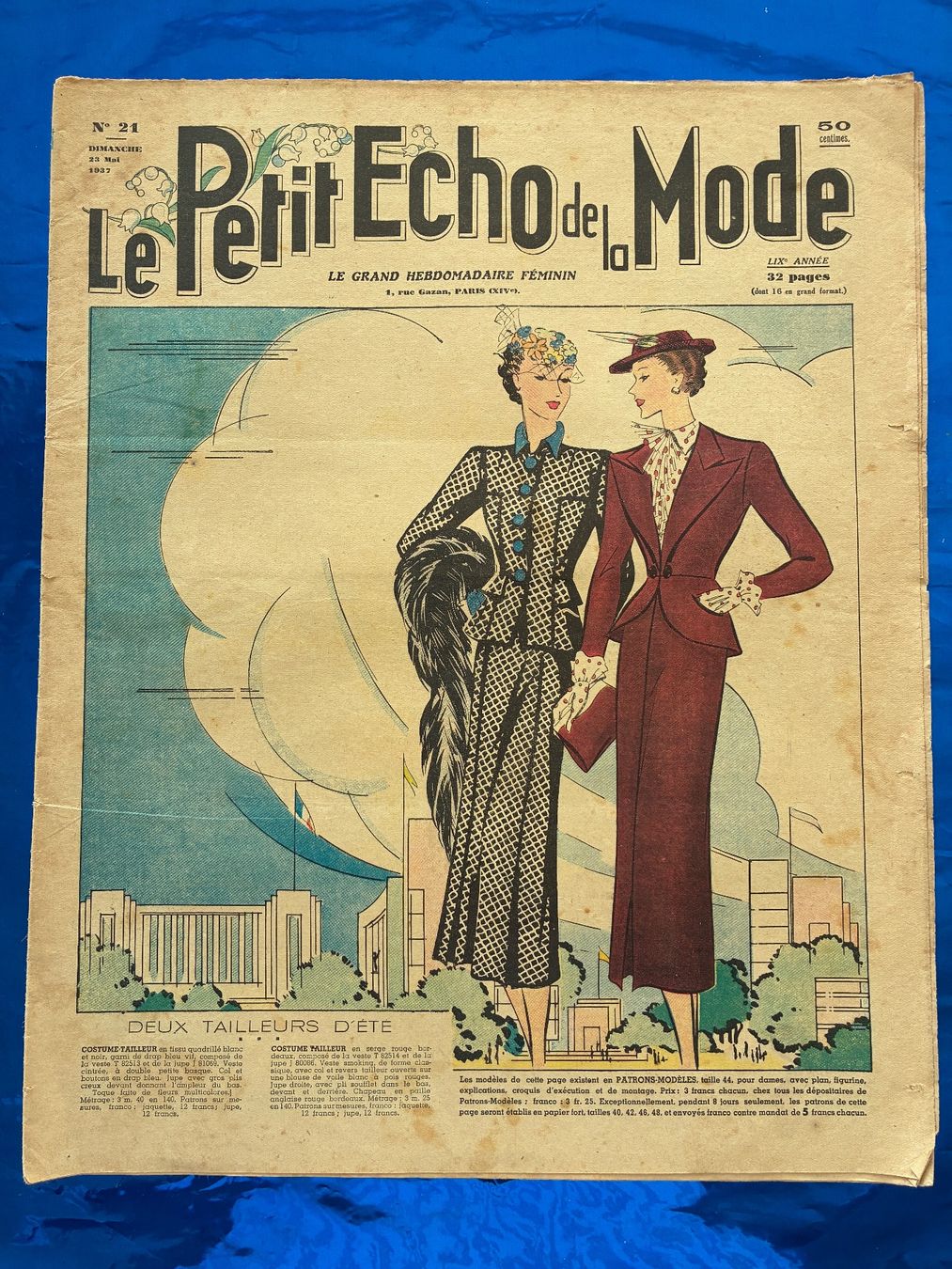 Riviste & Magazine: Le Petit Echo de la Mode 1937 Design Kostüm Zeitschrift – Usato da Aarwangen venduto da nemkin61
