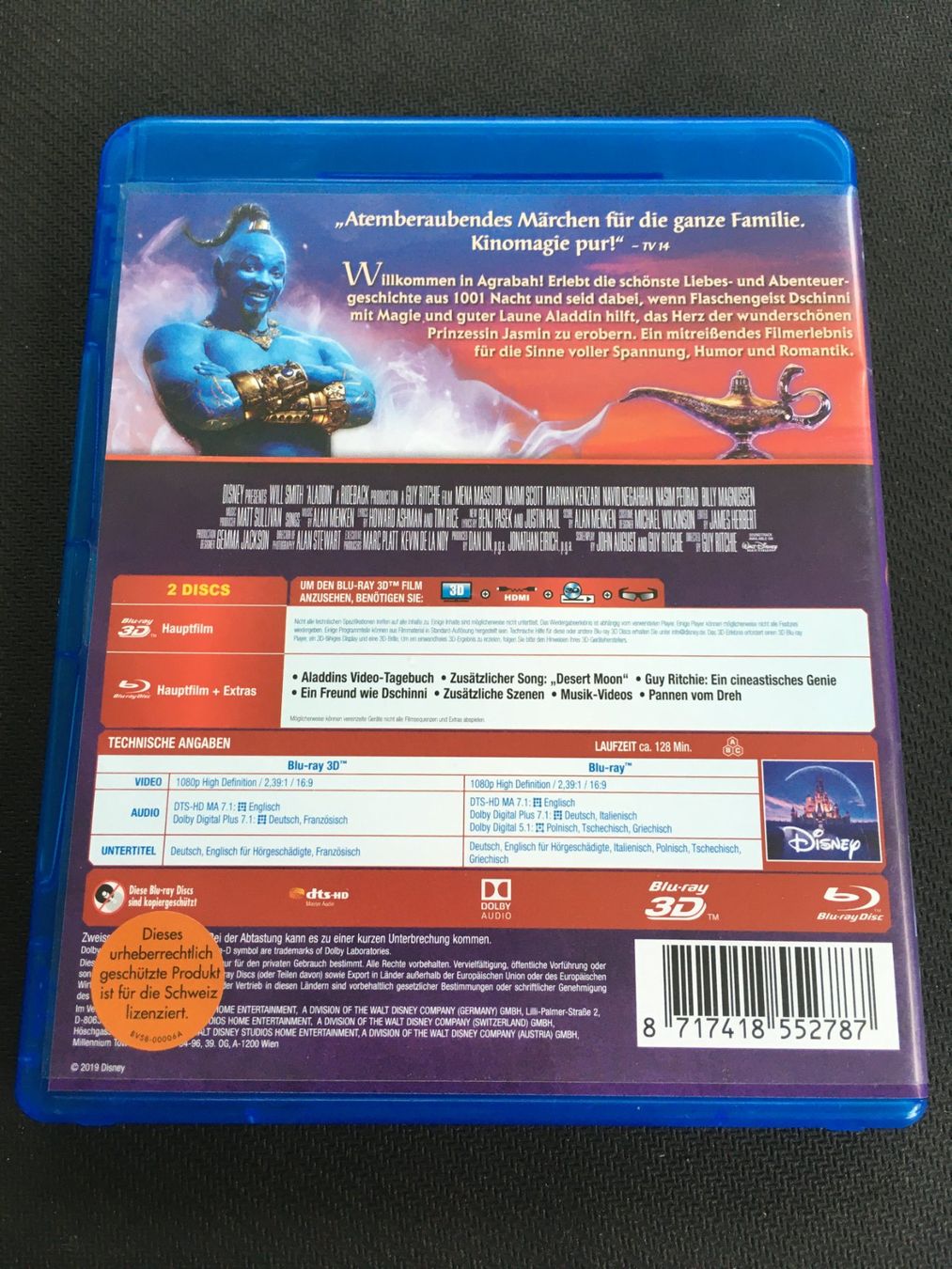 Tutti i DVDs: Aladin 2D + 3D [Blu-ray] – Usato da St.Gallen venduto da MedienJoe 1