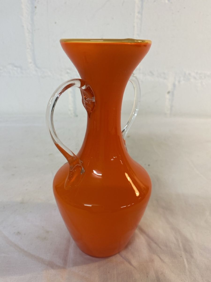 Murano Vasen & Gefässe: Orange Vintage Vase Deko Glasvase – Gebraucht aus sursee von trilli-tralli 4