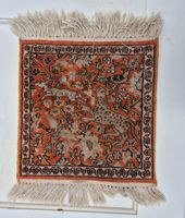 Kleiner Orientteppich, 37 x 38 cm, Kaschmir & Seide