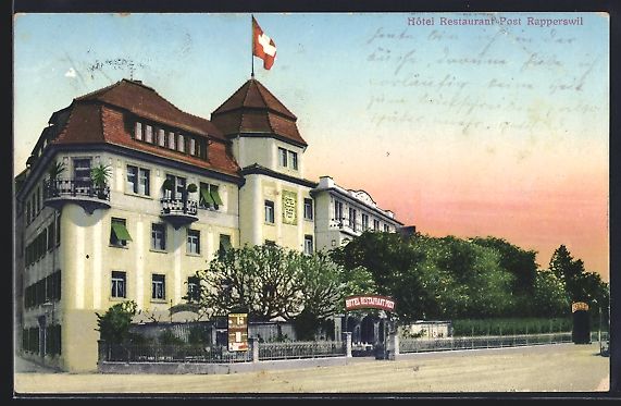 Ansichtskarten: Rapperswil, Hotel Restaurant Post - Stra – Gebraucht aus Berlin von bartko-reher