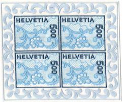 4er-Block gestickte Marken, 2000, **