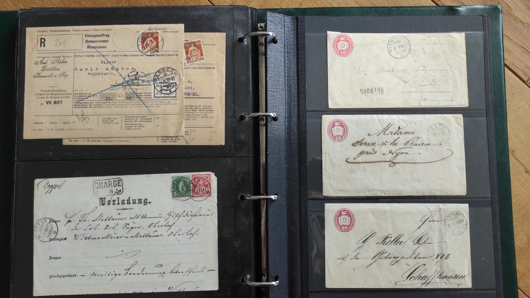 Album: Sammlung Postbelege, Frachtbriefe, Briefumschläge – Usato da Baar venduto da Cooltango 1