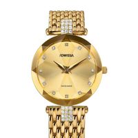 🇨🇭 Damenuhr ®Jowissa Swissmade Gold Strass Ø29mm 5ATM, NEU