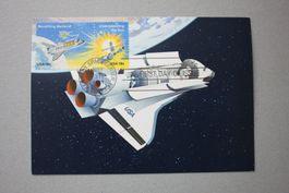 Bildpostkarte Space Shuttle/Spacelab LURABA 1981 Luzern