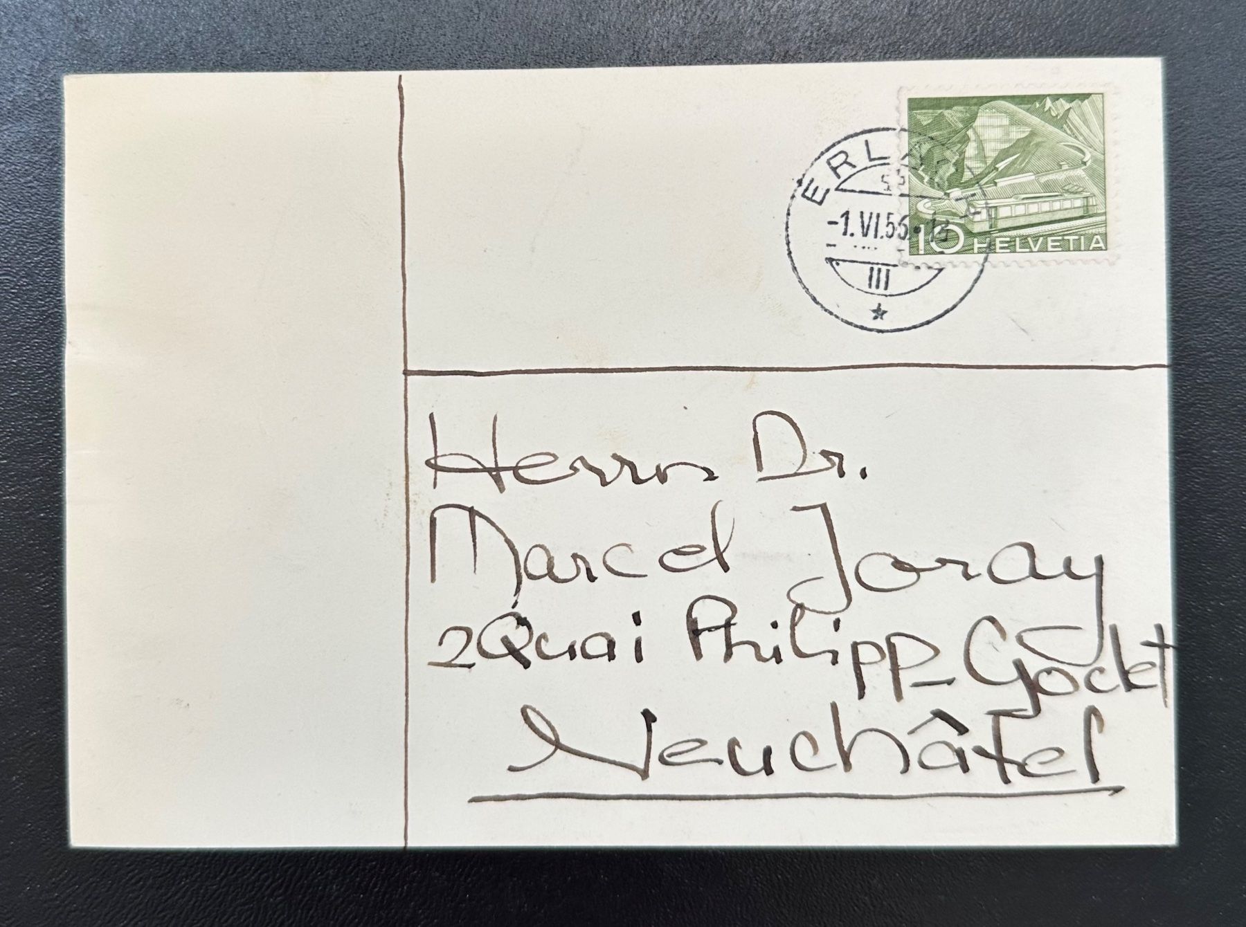 Dipinti: Carte postale illustrée, 1955, Erich Müller – Usato da neuchatel venduto da cabinetjuliart 1