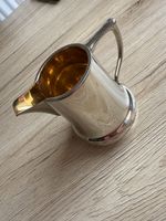 Krug / Kanne in Silberoptik goldfarben innen – Vintage