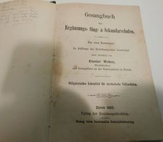 1882 antikes Gesangsbuch Buch antik