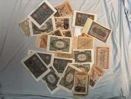 Konvolut alte deutsche Banknoten diverse Werte gebraucht
