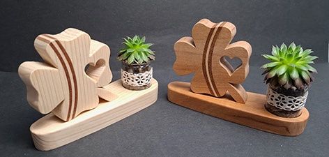 Tutte le decorazioni: Kleeblatt mit Sukkulente – Nuovo e nell'imballaggio originale da Weisslingen venduto da kar_2r6r 1