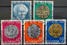 Pro Patria Satz 1962 Voll-ET-Stempel SBK 50.- selten
