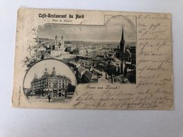 Ansichtskarte Zürich Café-Restaurant du Nord 1901