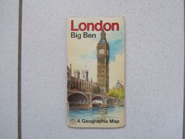 Landkarte, Stadtplan London, von 1975