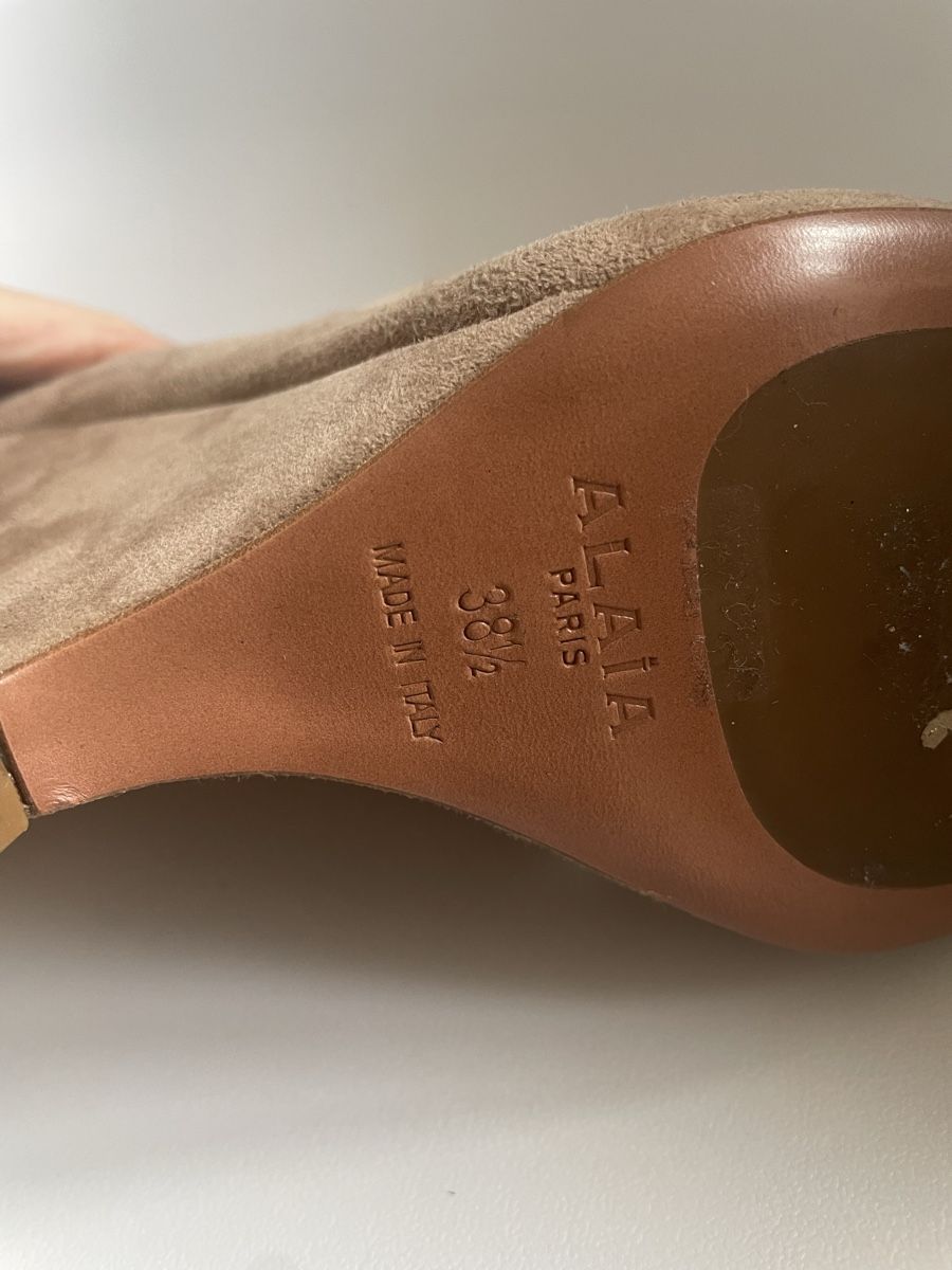 Scarpe da donna: Bottines compensées Alaïa beige 38,5 daim – Usato da Lausanne venduto da Charly_brune 5