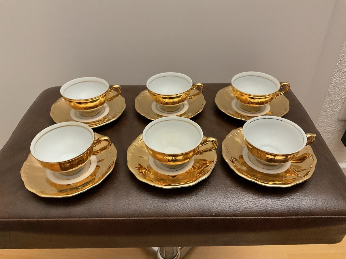 Set di piatti: 15 Teiliges Teeservice echt vergoldet – Usato da Allschwil venduto da Kasi1010 6