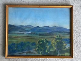 Wilhelm Liechti, Pastell "Blick von Märchligen g. Kehrsatz"