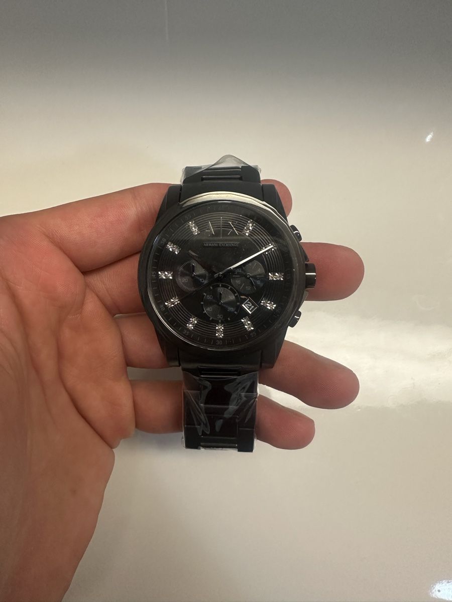 Armani Orologi: Armani Exchange Chronograph Schwarz, Neu – Nuovo e nell'imballaggio originale da Stein AG venduto da edi_5cqz