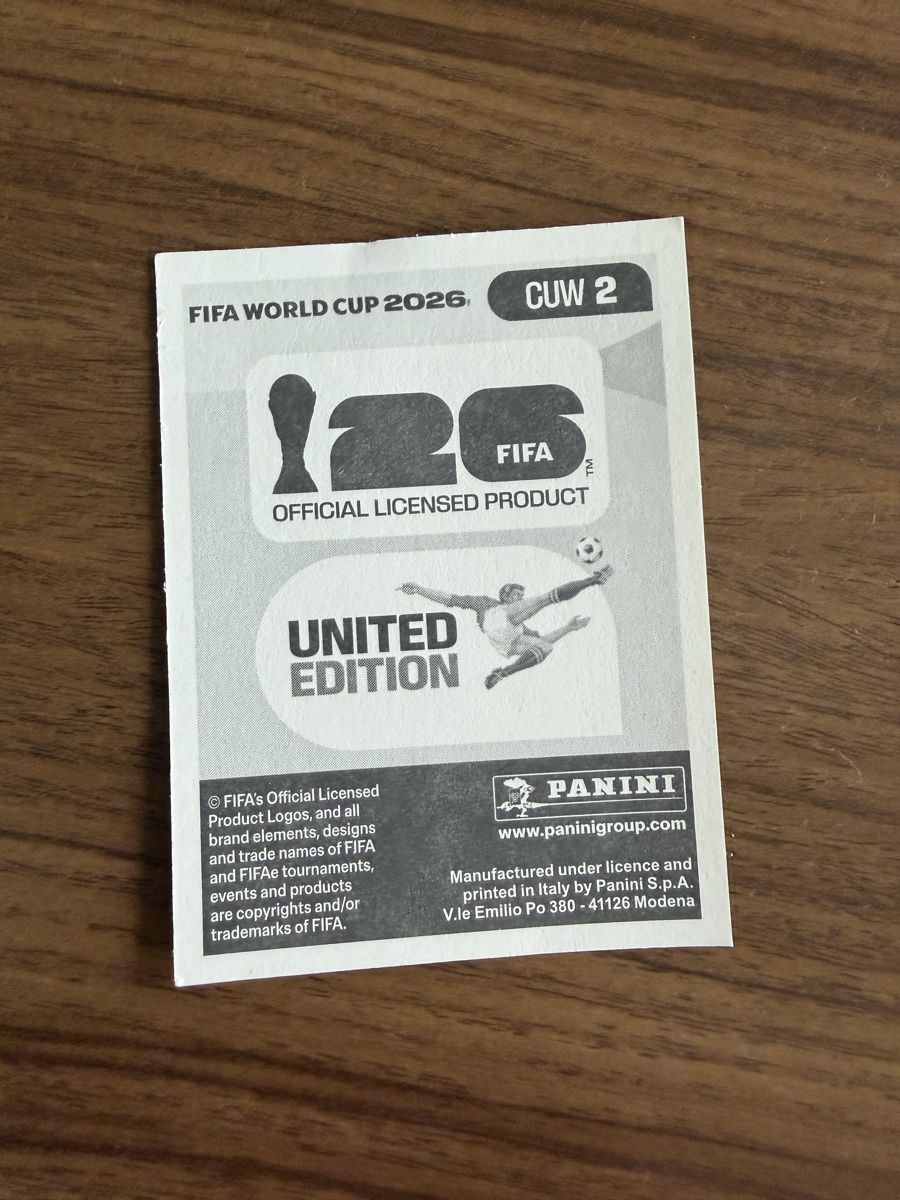 Panini Carte collezionabili: Panini FIFA World Cup  CUW 2 – Usato da Feldbrunnen venduto da cleo09 1