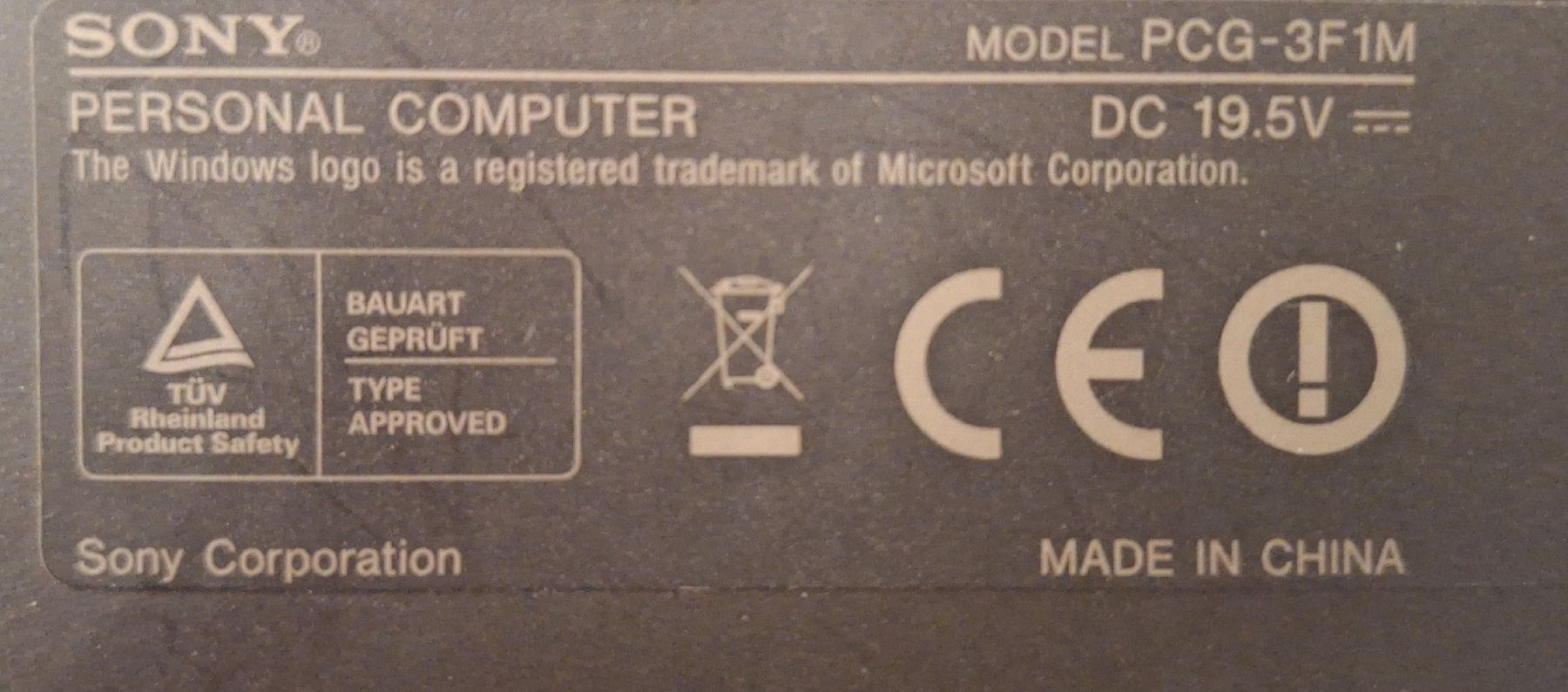 Vaio Notebook: Laptop - Sony VAIO PCG-3F1M – Usato da Meikirch venduto da since78 6