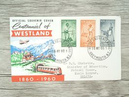 TR73 Enveloppe + Timbre New Zealand 1960
