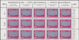 1961, Pro Patria B105 im 15er-BLOCK, postfrisch **.