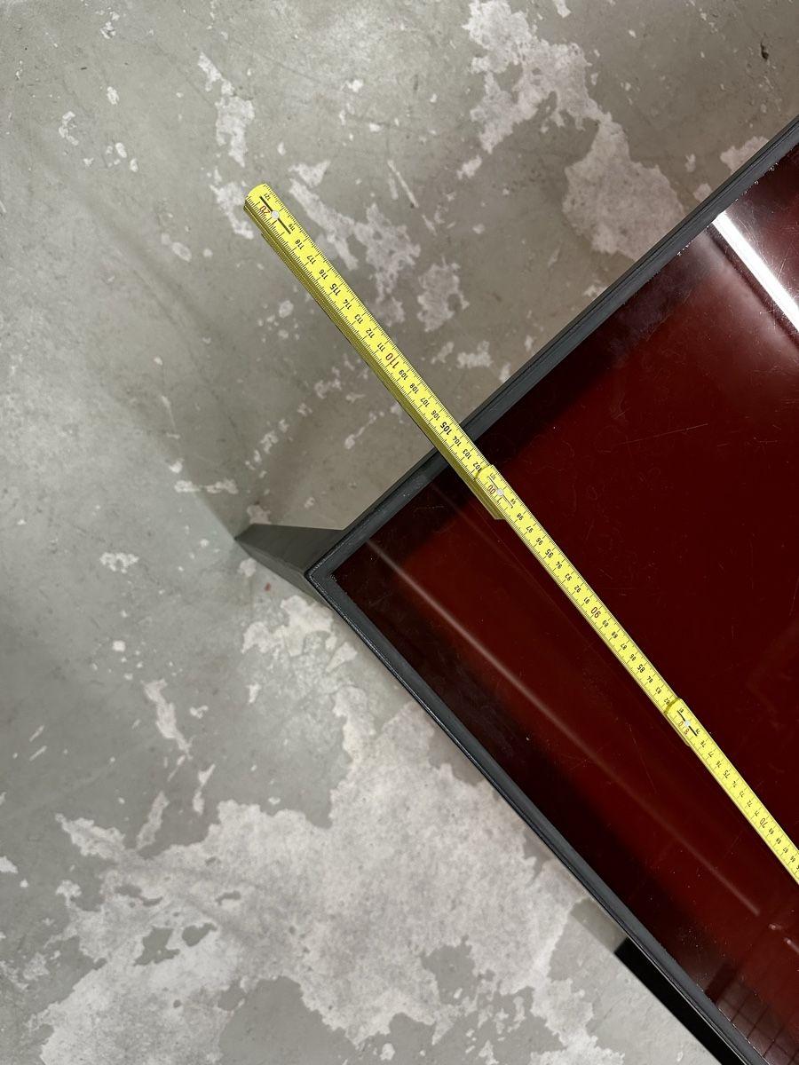 Tavoli: Tisch / Gartentisch mit rotem Glas – Usato da Chur venduto da Sim7000 3