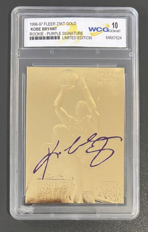 NBA Kobe Bryant 96 Fleer Rookie Gold Limited Edition WCG 10 (Neu ...