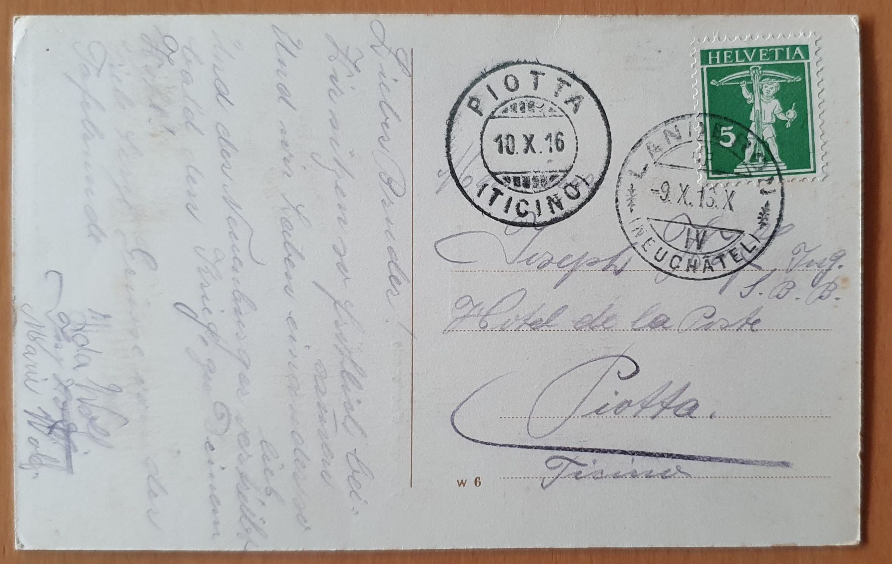 Ansichtskarten: Landeron 1916 – Gebraucht aus Kreuzlingen von Rschweiz1 1