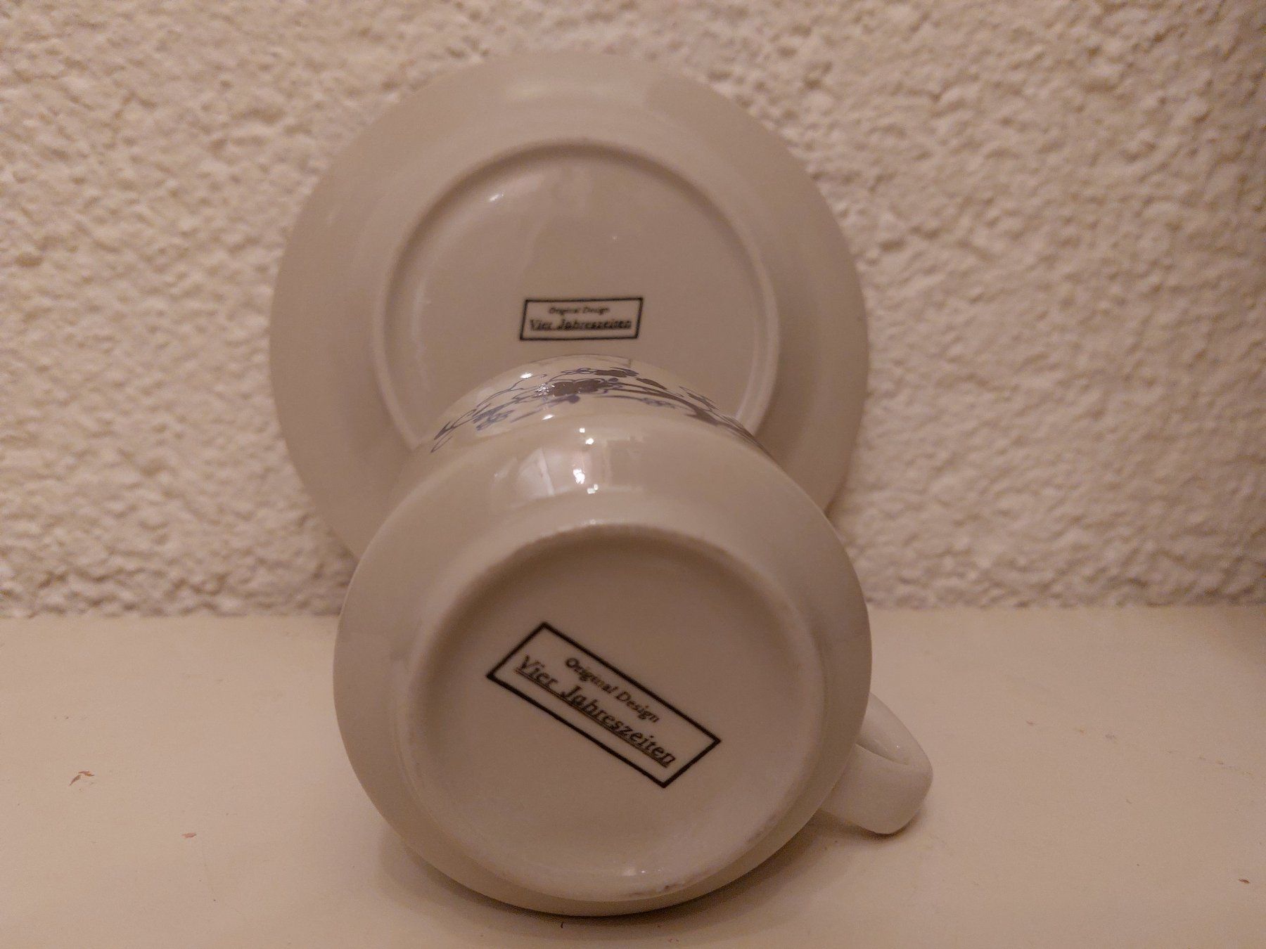 Set di piatti: Blauer und weißer Keramiktee oder Kaffeeset Boho Vintage – Usato da Horgen venduto da Angel0010 2