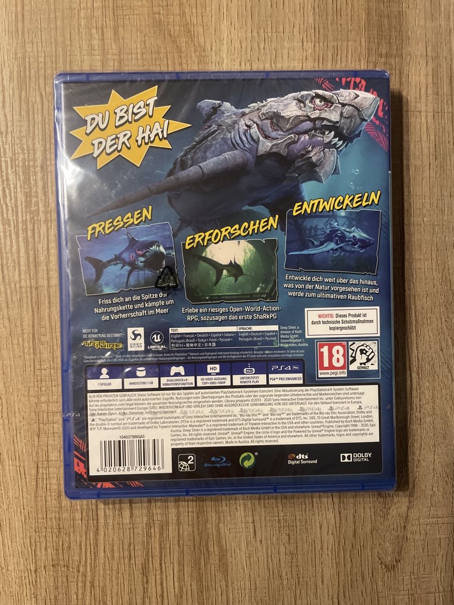 Giochi: Man Eater Ps4 Sealed – Nuovo e nell'imballaggio originale da Hagendorn venduto da masterchieff 1