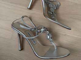 Jimmy Choo Sandalen Silber Gr. 36,5  Sommer High Heels