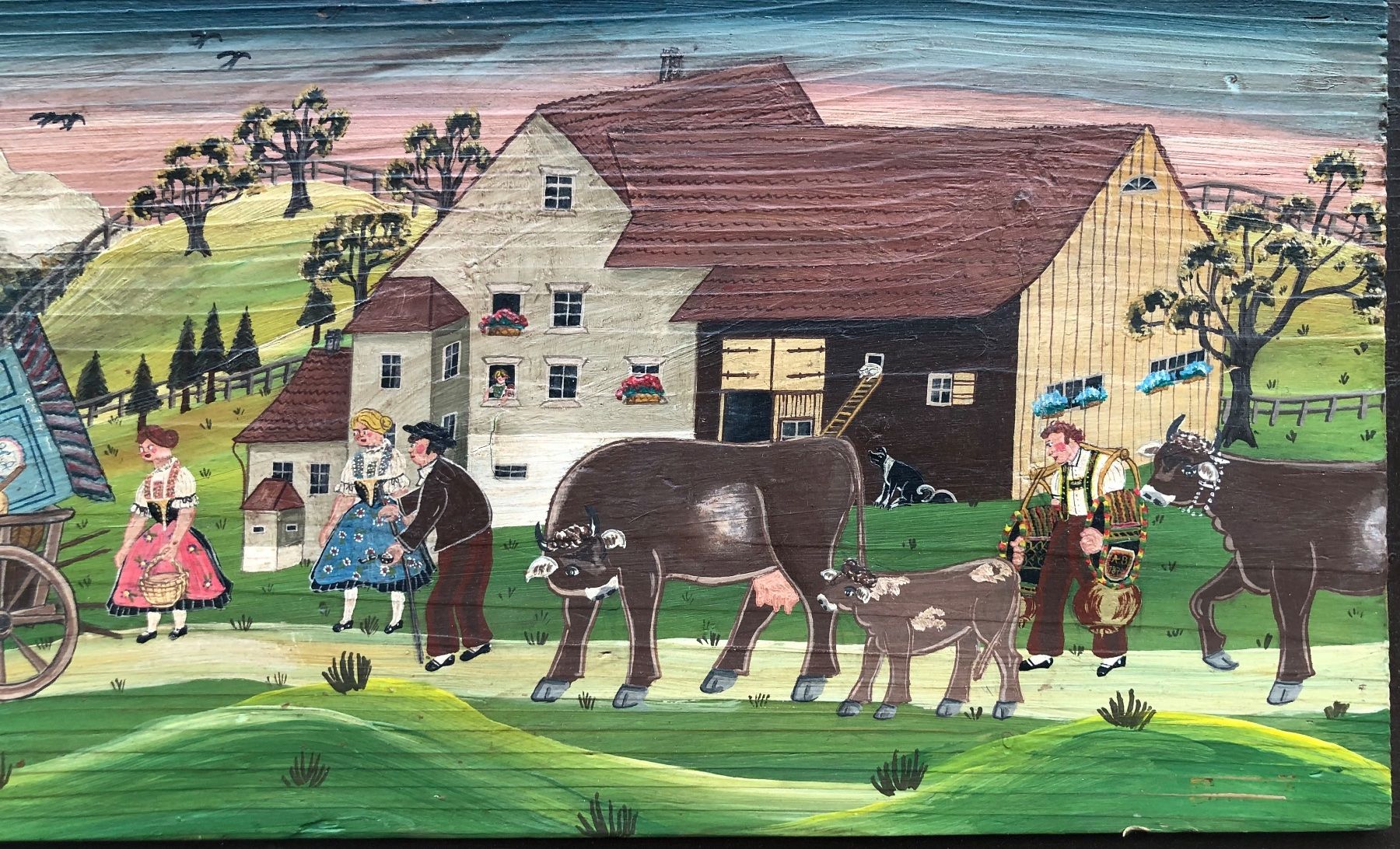 Dipinti: altes Gemälde Appenzell 71 cm x 25,5 cm – Usato da Rüthi (Rheintal) venduto da Kunsthaus777 6