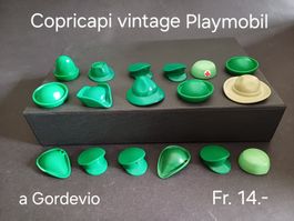 Copricapi Playmobil vintage, colore verde