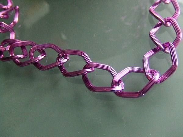 Ketten: Kette Meterware 13x12mm rosa-lila je10cm – Neu (gemäss Beschreibung) aus Alpnachstad von perlengaby