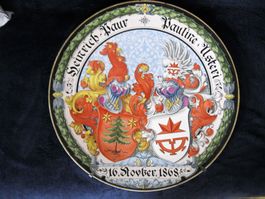 ISTORISCHE  KERAMIK  WANDTELLER  1868