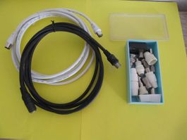 Antennenkabel, 2 x. Mit diversen Stecker, Adapter#AT1