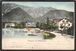 #Bönigen am Brienzersee ,gel. m. Stabstempel Interlaken 1904