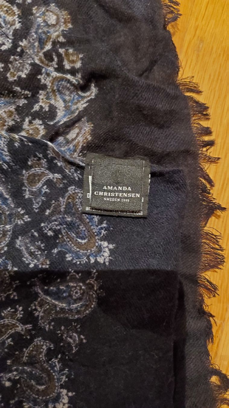 Foulard & Sciarpe: Schal AMANDA CHRISTENSEN 100% Wolle Dunkelblau – Nuovo (secondo la descrizione) da Uster venduto da lof_2xmz 1