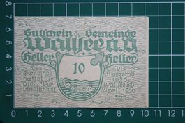 currency voucher austria wallsee 10 heller 1920