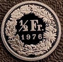 50 Rappen 1976 pp / aus Münzsatz / in einer Münzkapsel