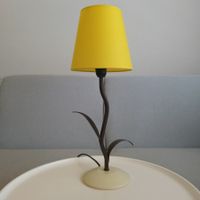 2010 " SDL " Tischlampe in Blumenform / Holz + Metall