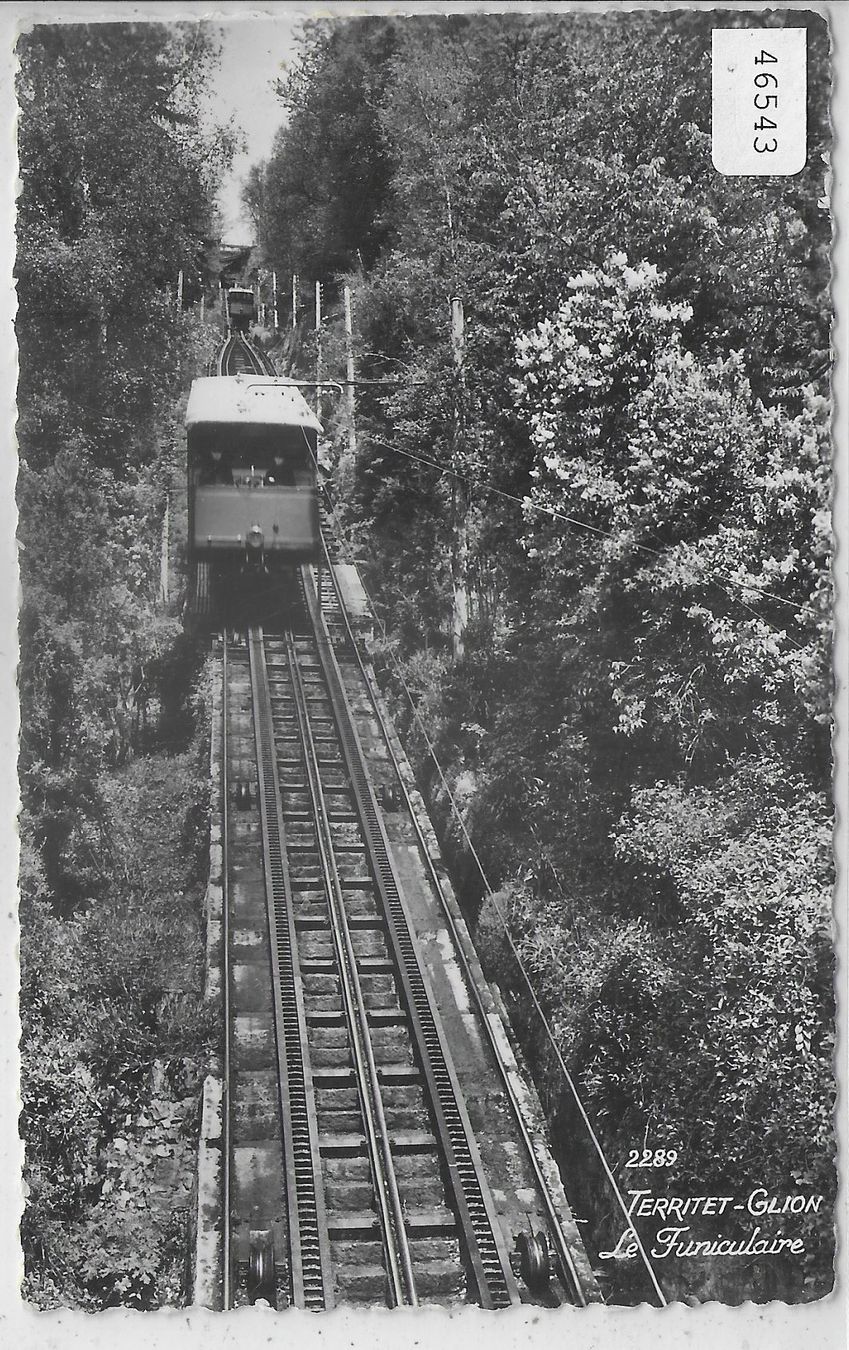 Cartoline postali: Territet-Glion - Le Funiculaire – Usato da Ettingen venduto da Kartenplanet