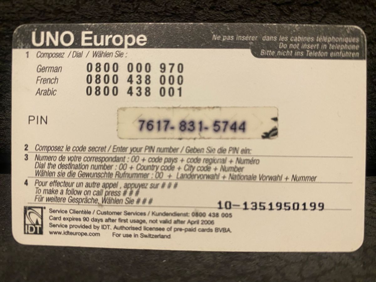 Telefon- & Taxkarten: Carte – Gebraucht aus Lausanne von babacard10 1