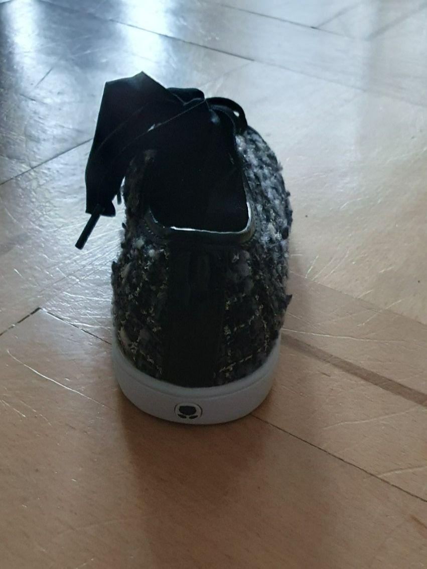 Navyboot Damenschuhe: Navyboot Sneakers Tweed schwarz grau Gr. 35 – Neu (gemäss Beschreibung) aus St. Gallen von rid_2fs2 3