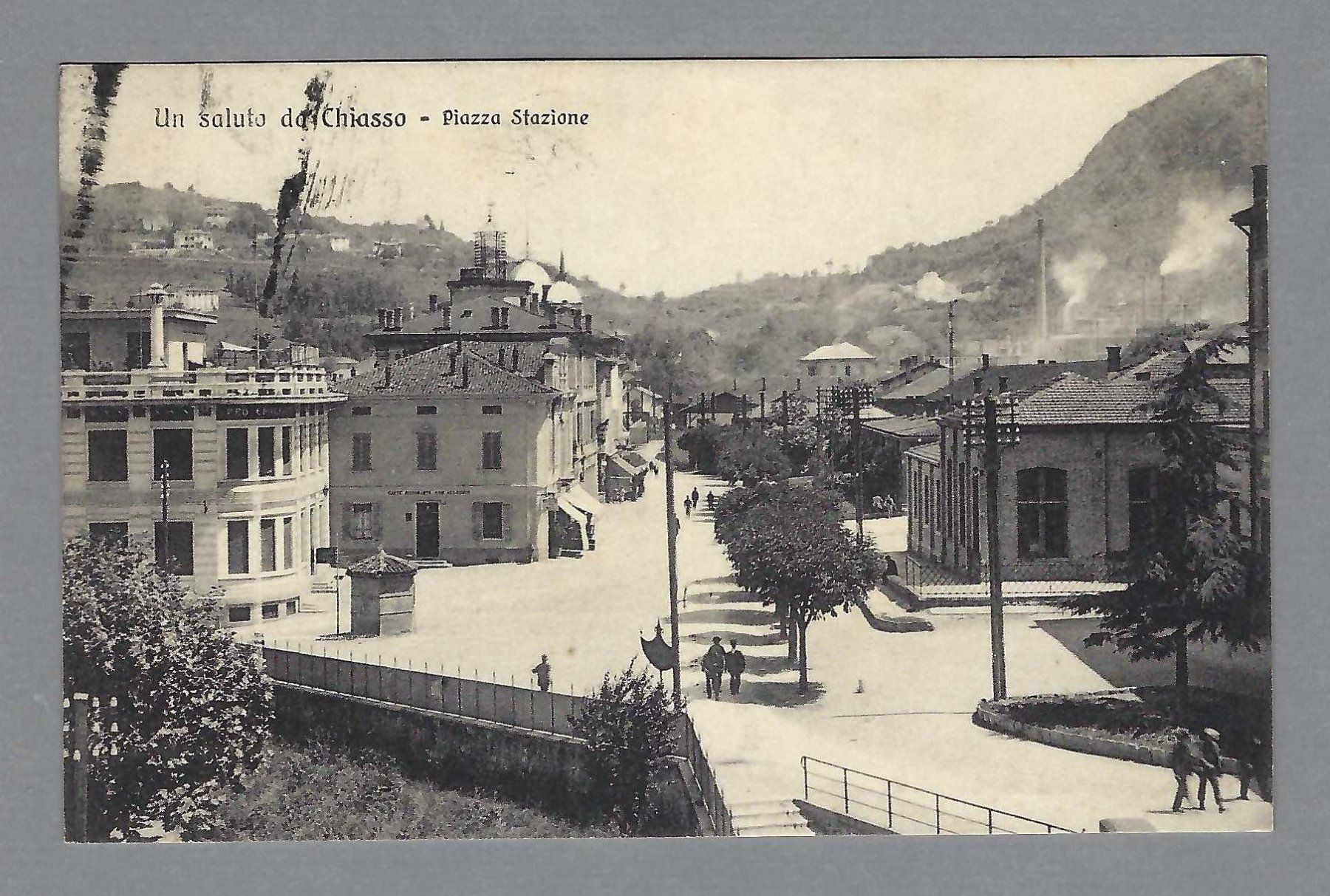Cartoline postali: 1913, CHIASSO, PIAZZA STAZIONE – Usato da Pura venduto da ulisse1957